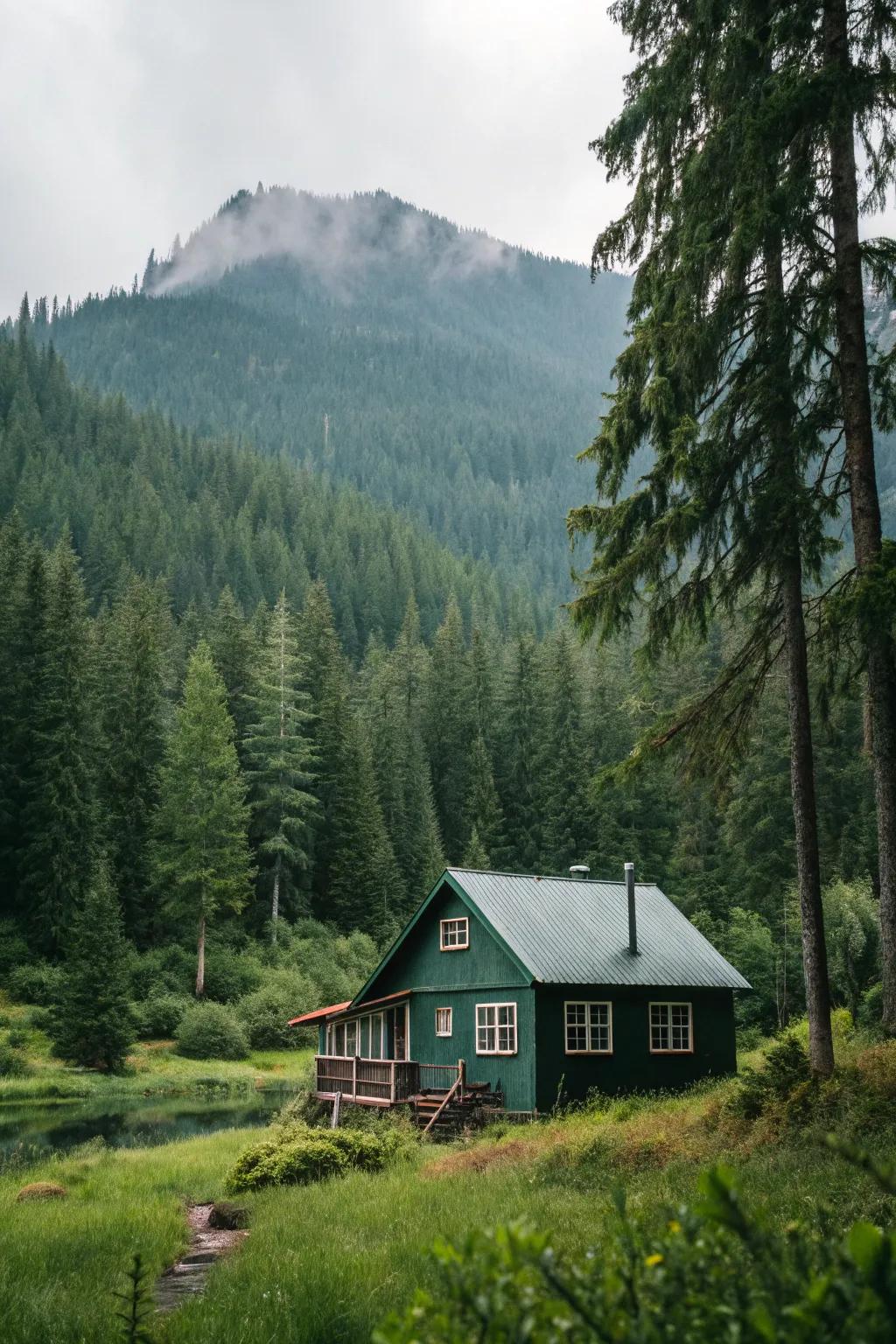 Emerald foundations integrate seamlessly with natural settings.