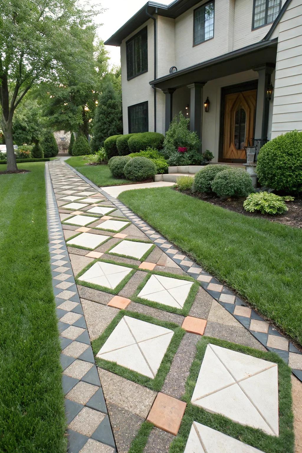 Geometric patterns make a bold statement.