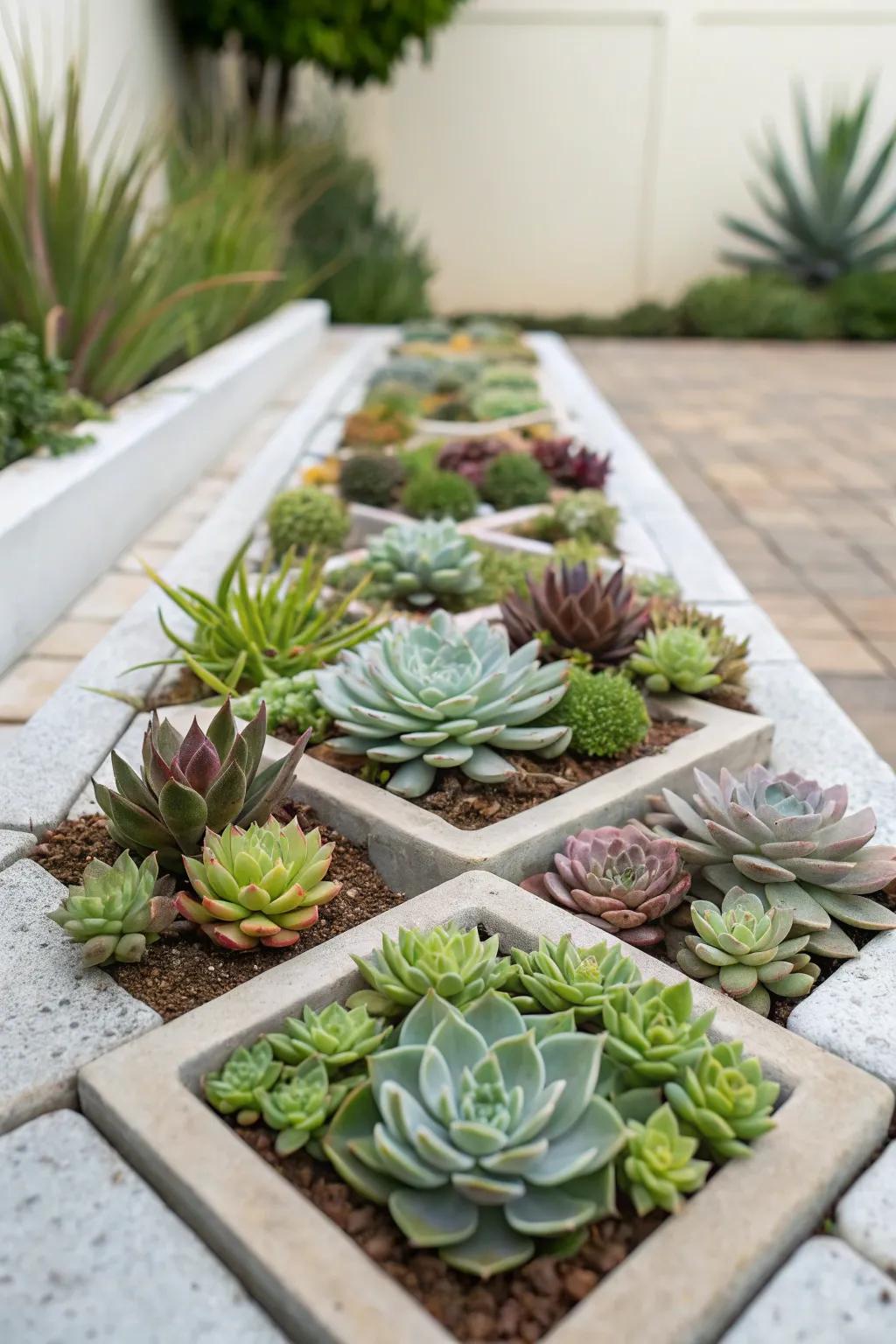 Balanced designs enhance garden cohesion.