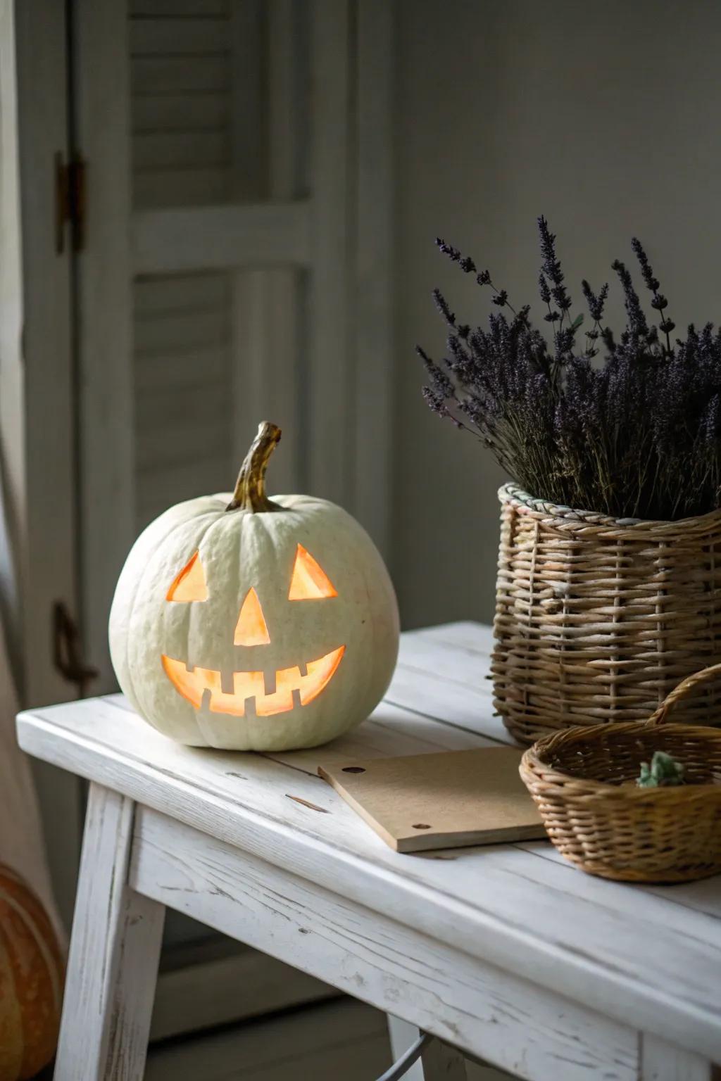 Illuminate your Halloween through minimalist radiant night gourd artistry. Superb for those who cherish simplicity through a stroke of bohemian elegance.