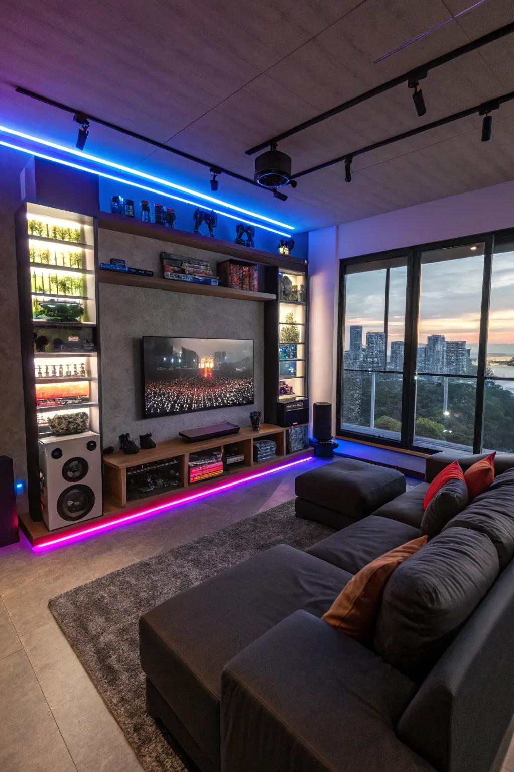 Immerse yourself fully using audio-synchronized lights.