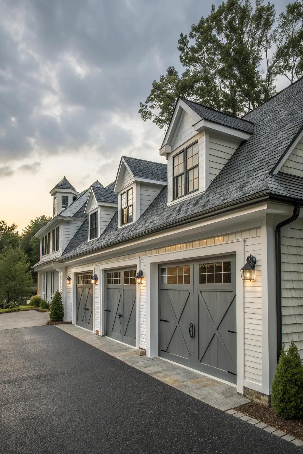 Blend modern and traditional elements for a unique garage design.