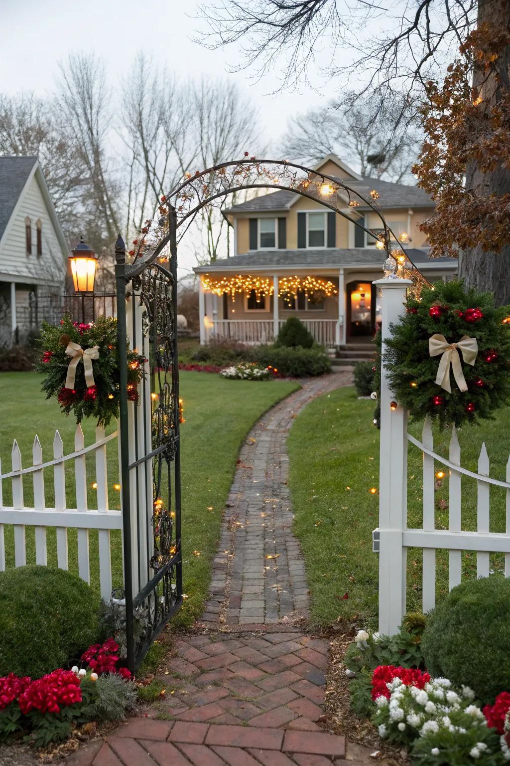 A gateway with seasonal charm.