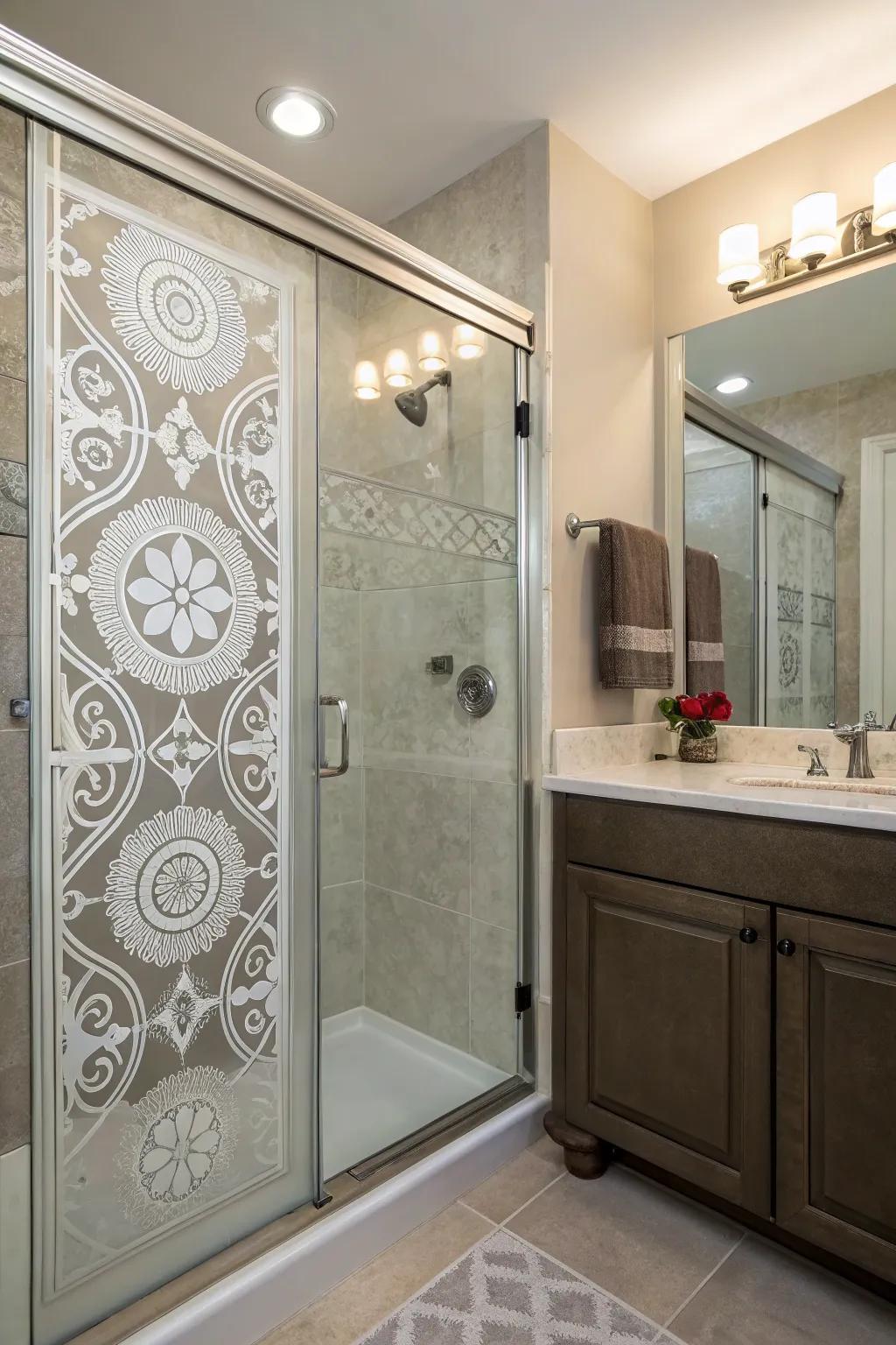 Inject persona through artistic glass designs.