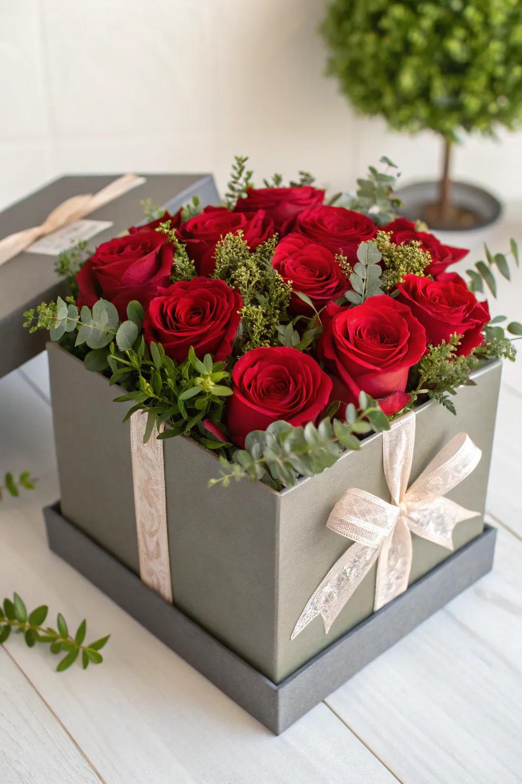 A luxurious grad receptacle arrangement for a refined touch.