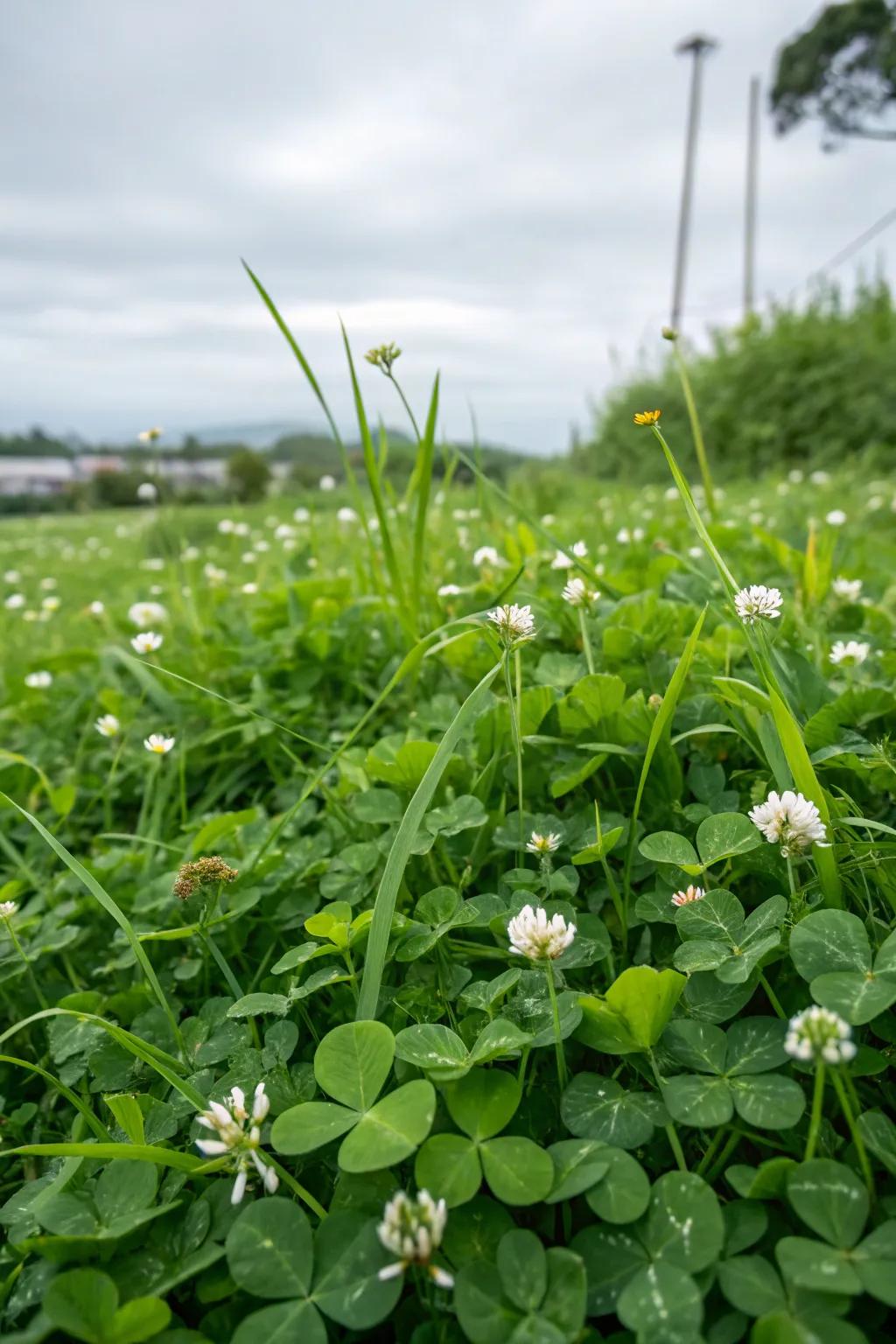 Clover spaces are easy to care for and good for the environment.