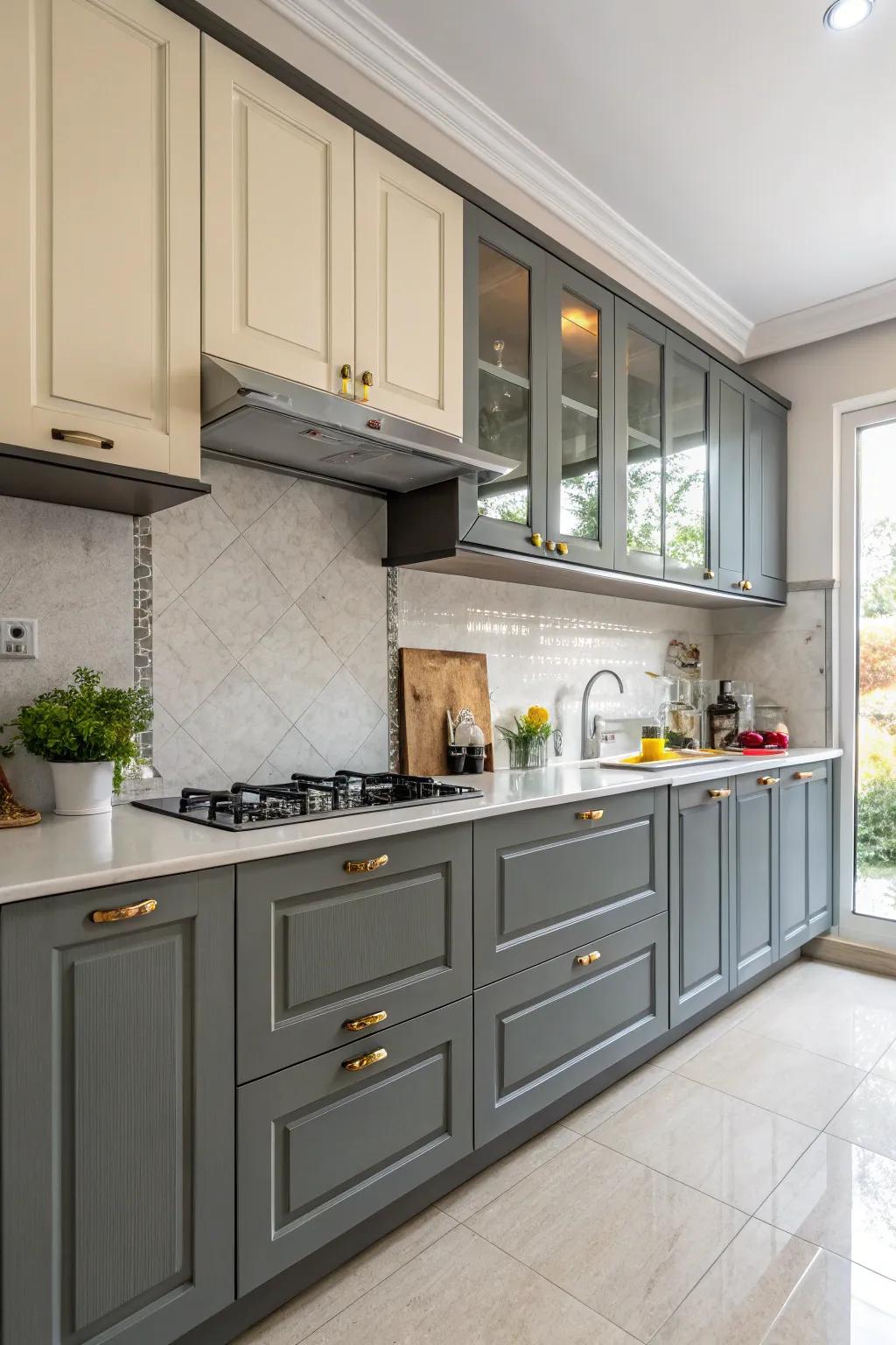 Cabinets in two tones give a modern kitchen more style and dimension.