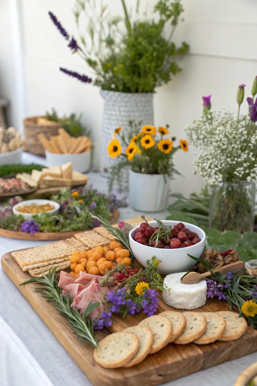 A fragrant and beautiful addition of herbs and edible flower petals.