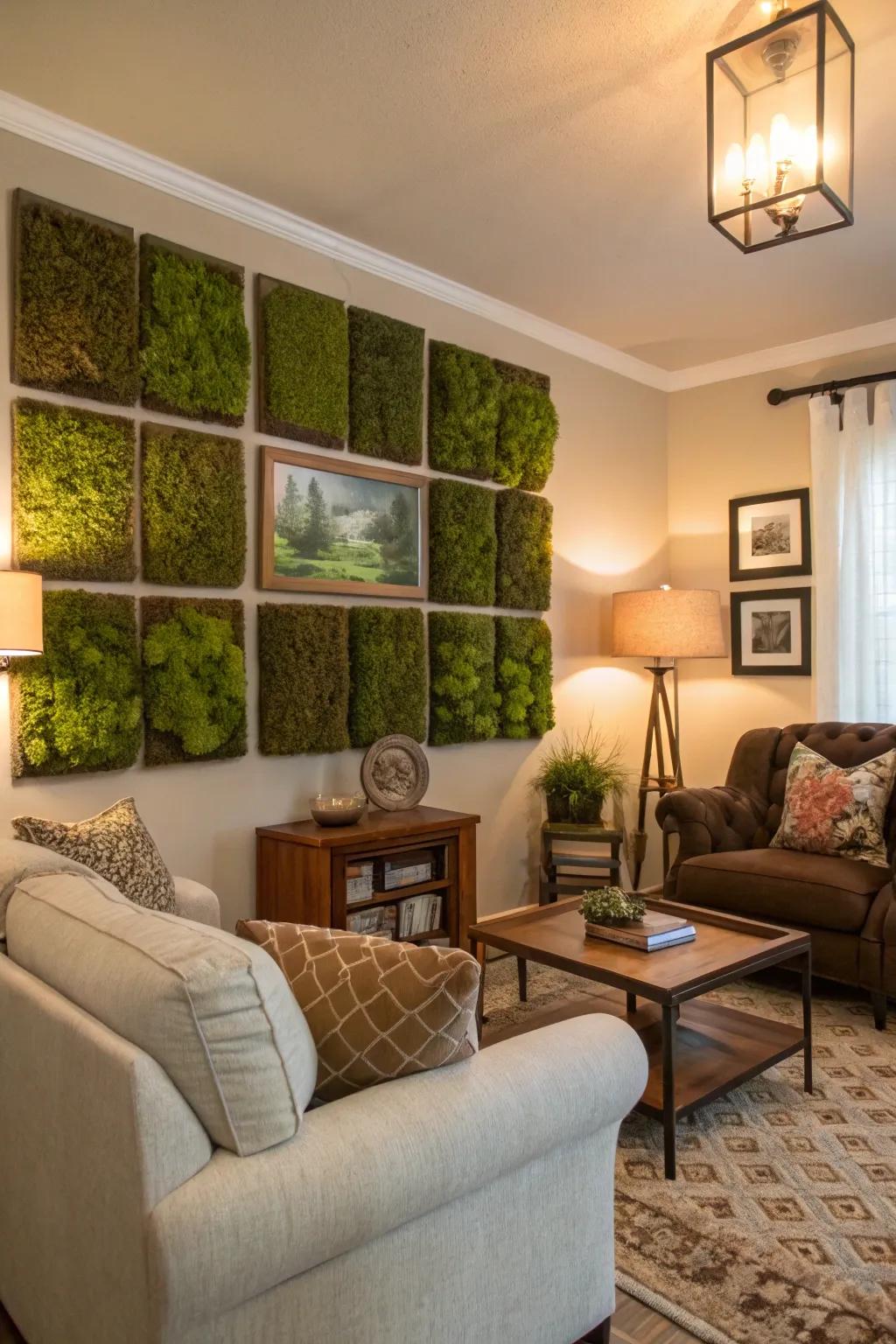 Lichen wall features impart an opulent, unspoiled impression without maintenance.