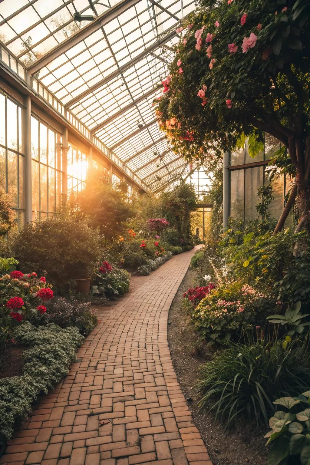 Brick walkways present beguiling visuals and thermal protection.