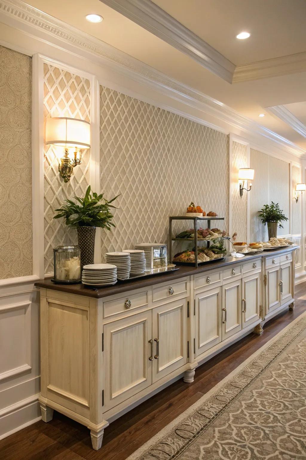 Contribute sophistication through ribbed paneling.