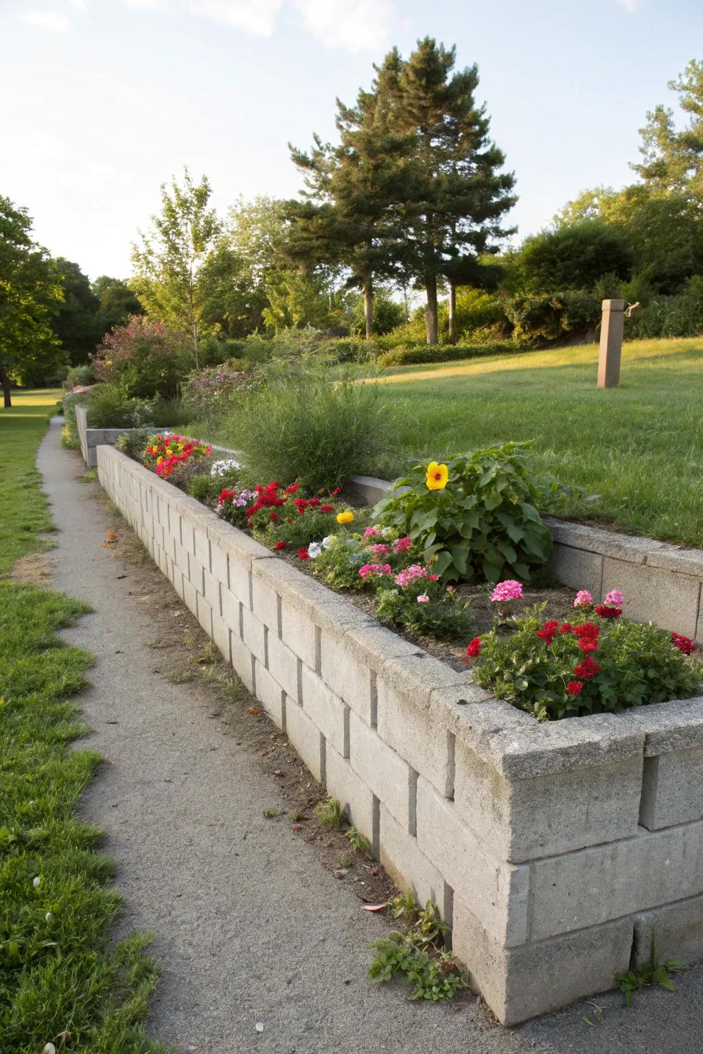 Boundary walls bring both structure and beauty to demanding landscapes.