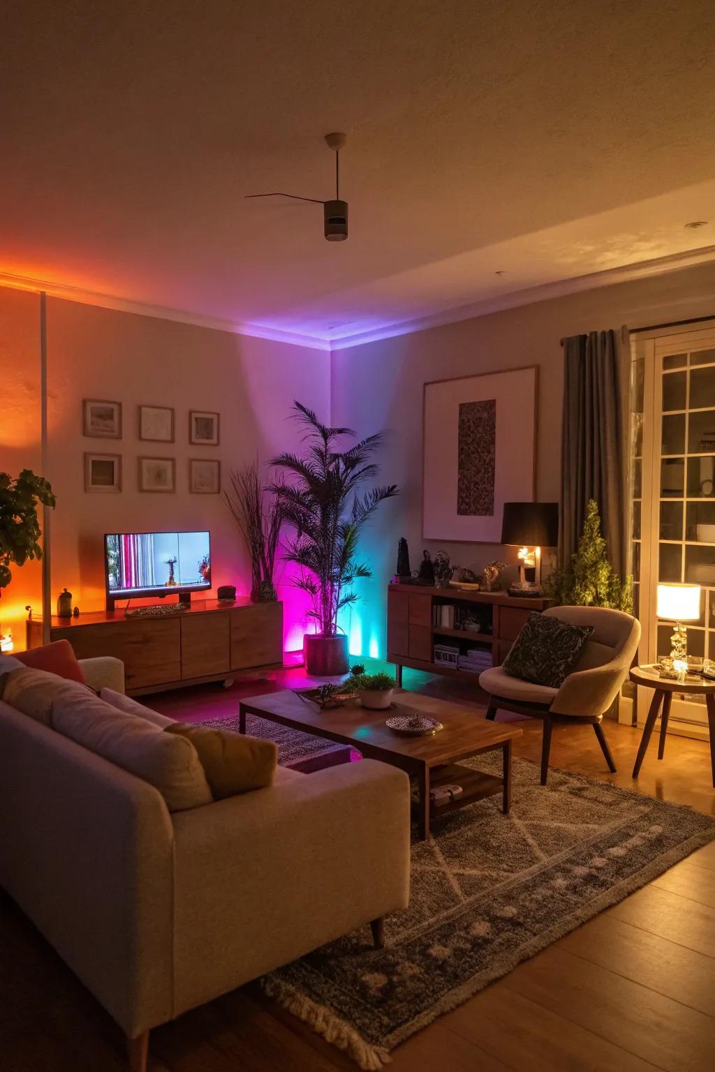 Establish the flawless ambiance with customizable lighting.
