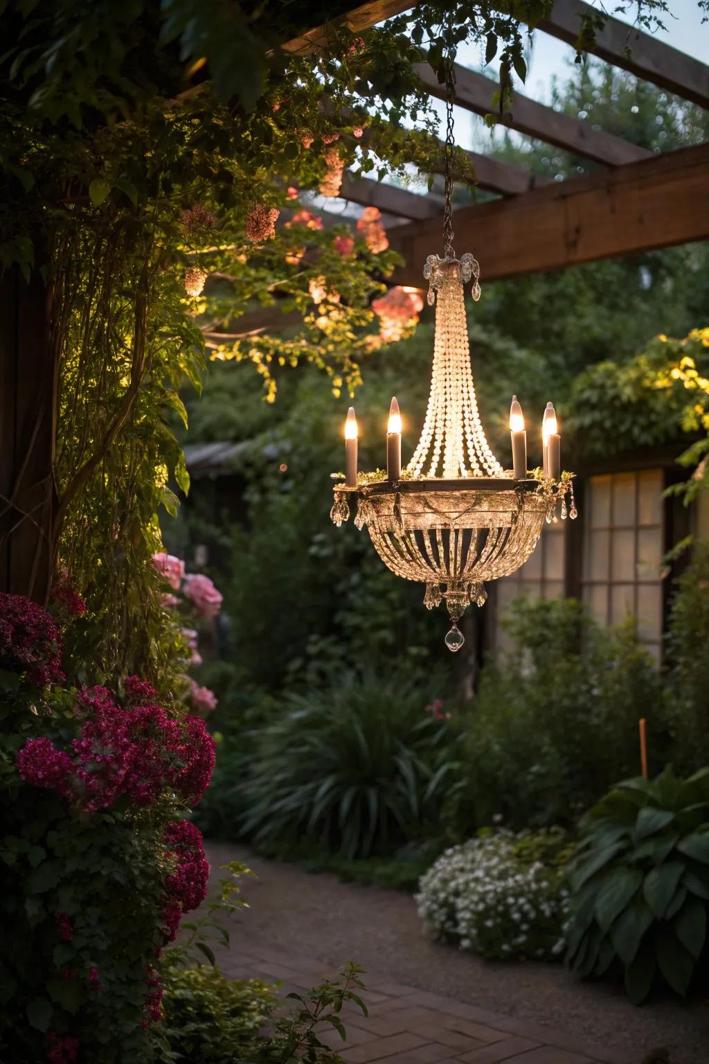 Illuminate your garden with a sun light feature.