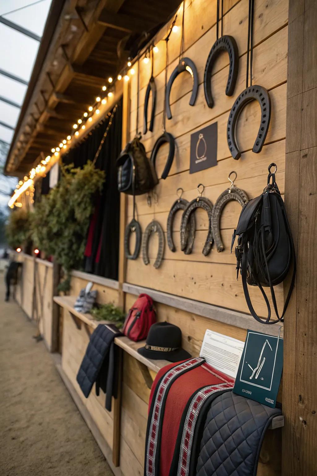 Equine-themed decorations enrich with charm and tradition.