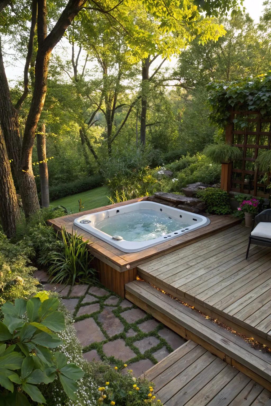 A submerged layout offers a smooth and unified scene.