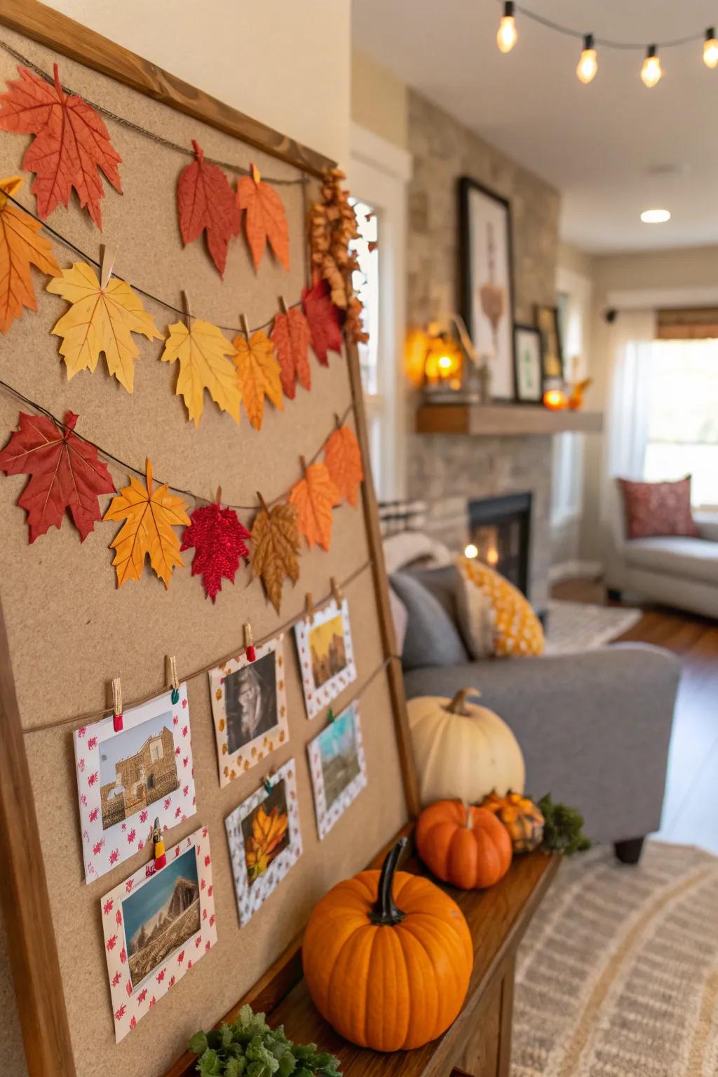 Commemorate the seasons using a celebratory noticeboard display.