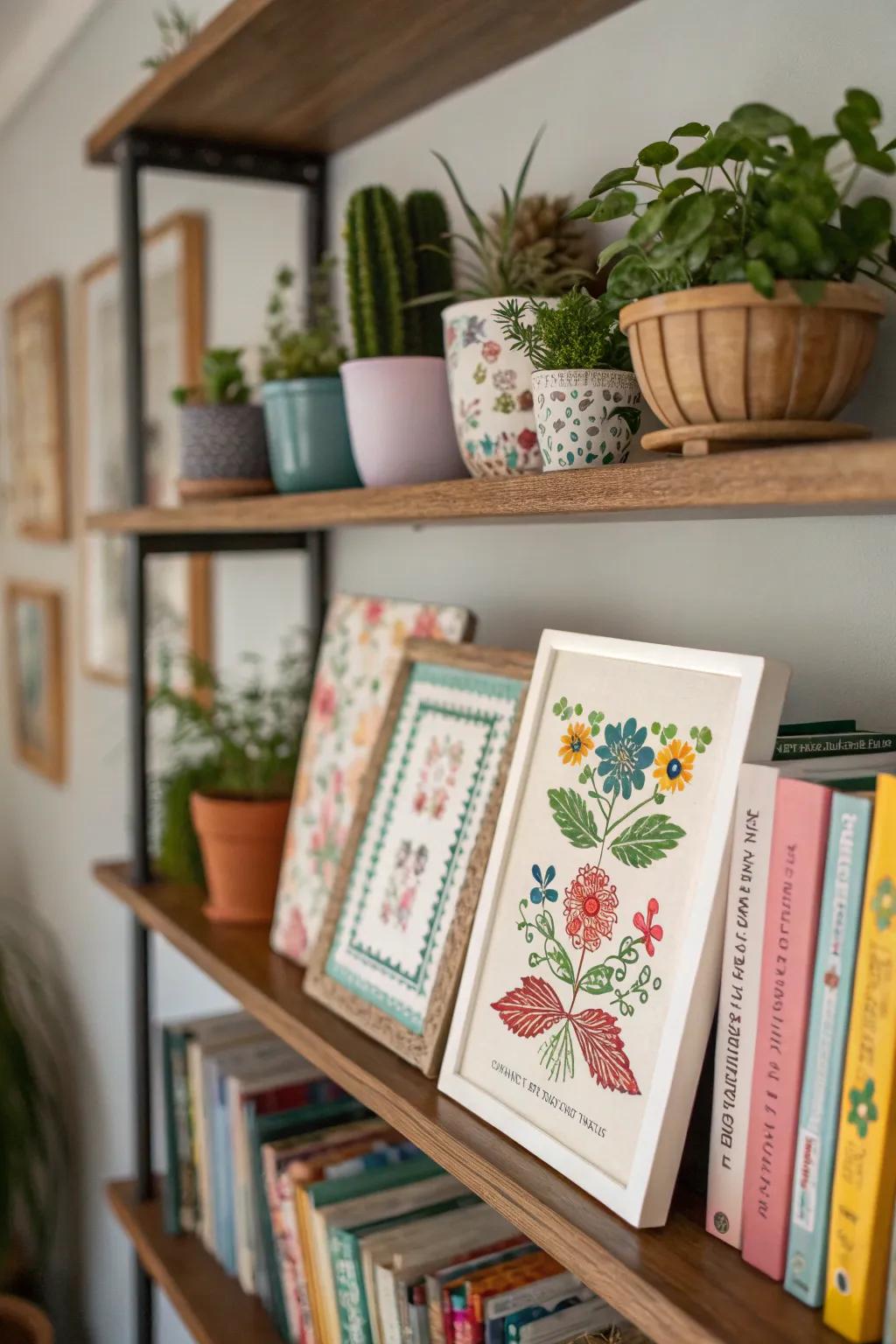 Stands become art displays using cross stitch