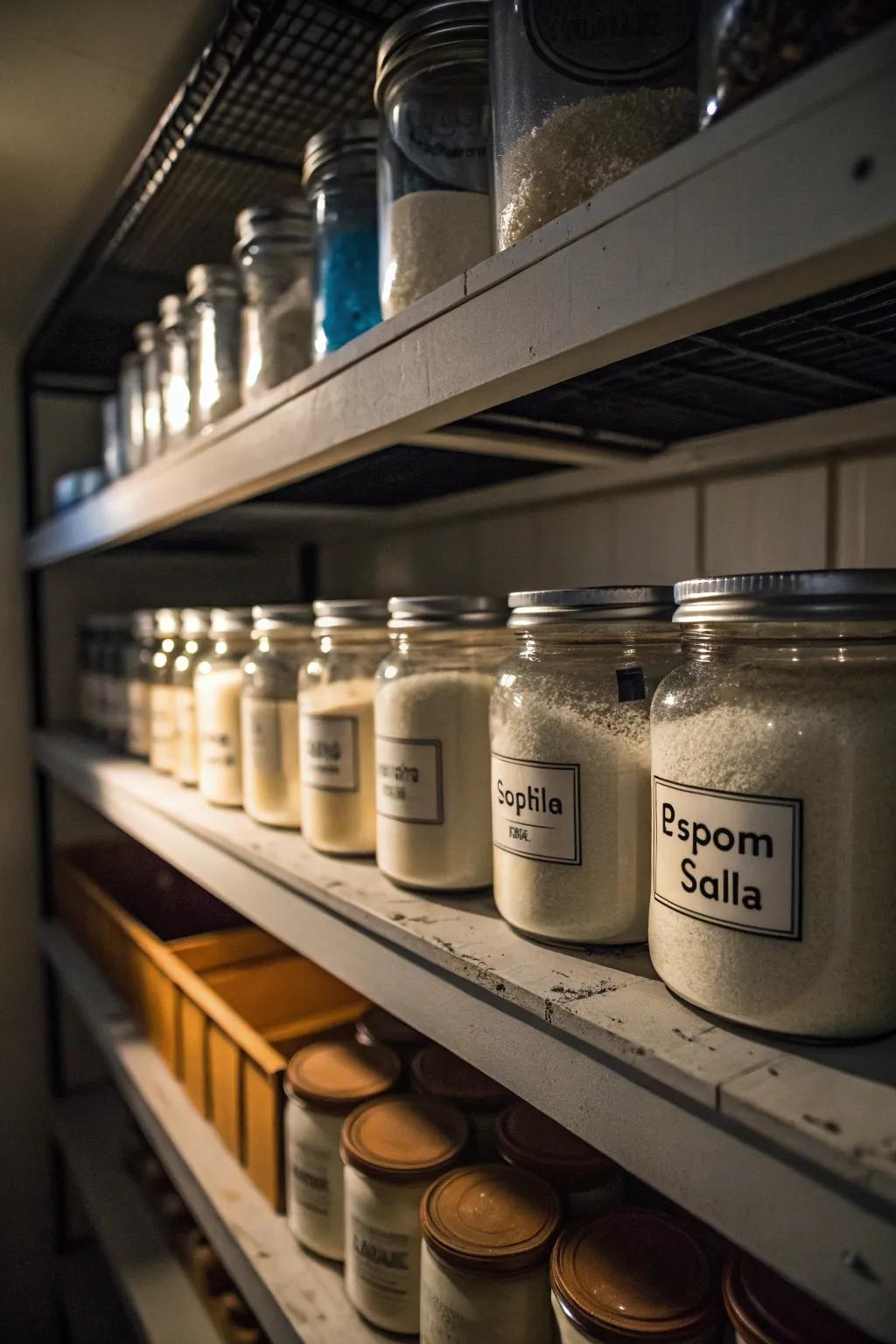 Ideal cool and dark storage for keeping Epsom salts in good condition