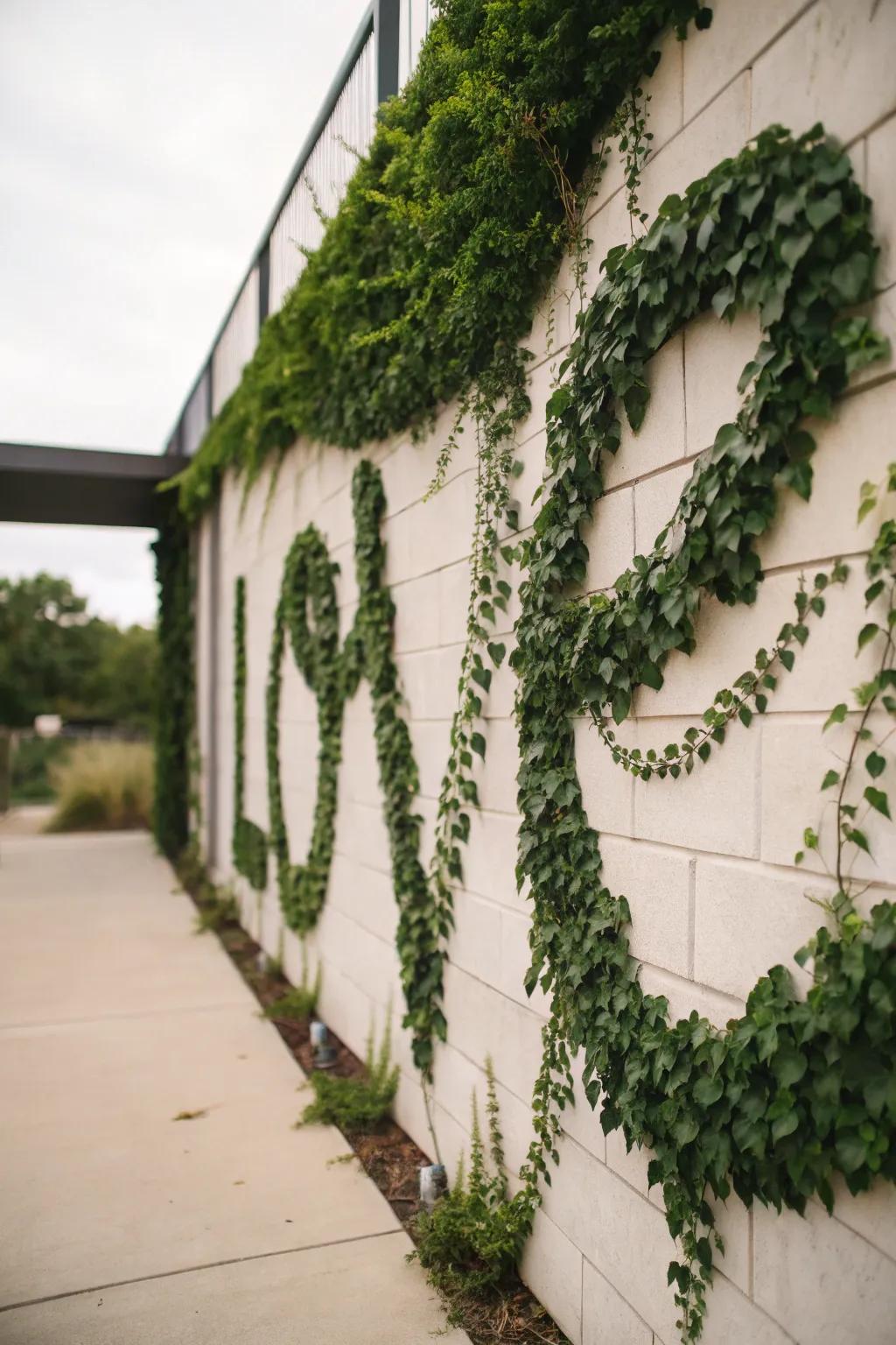 Craft natural art with radiant creeper wall exhibits.