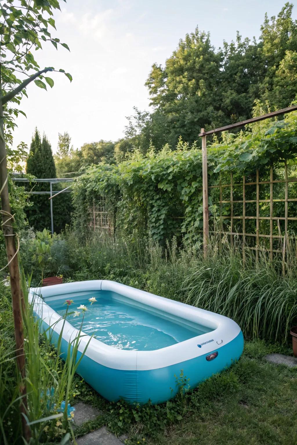 A private oasis shielded by nature's charm.