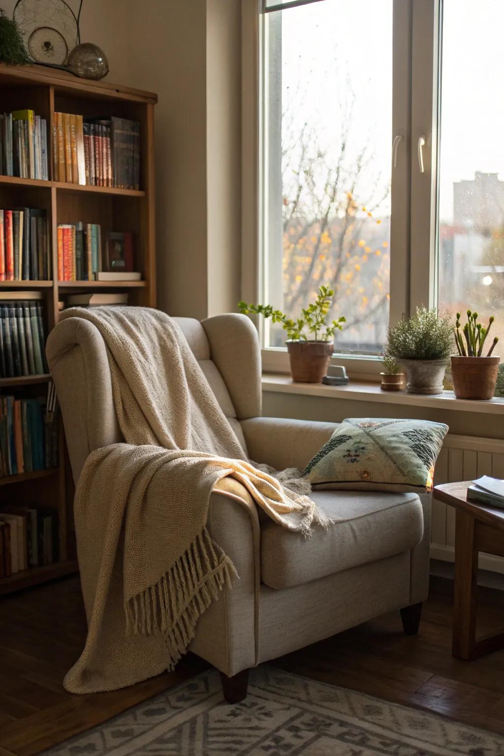 Make a cozy escape with a personalized reading spot.