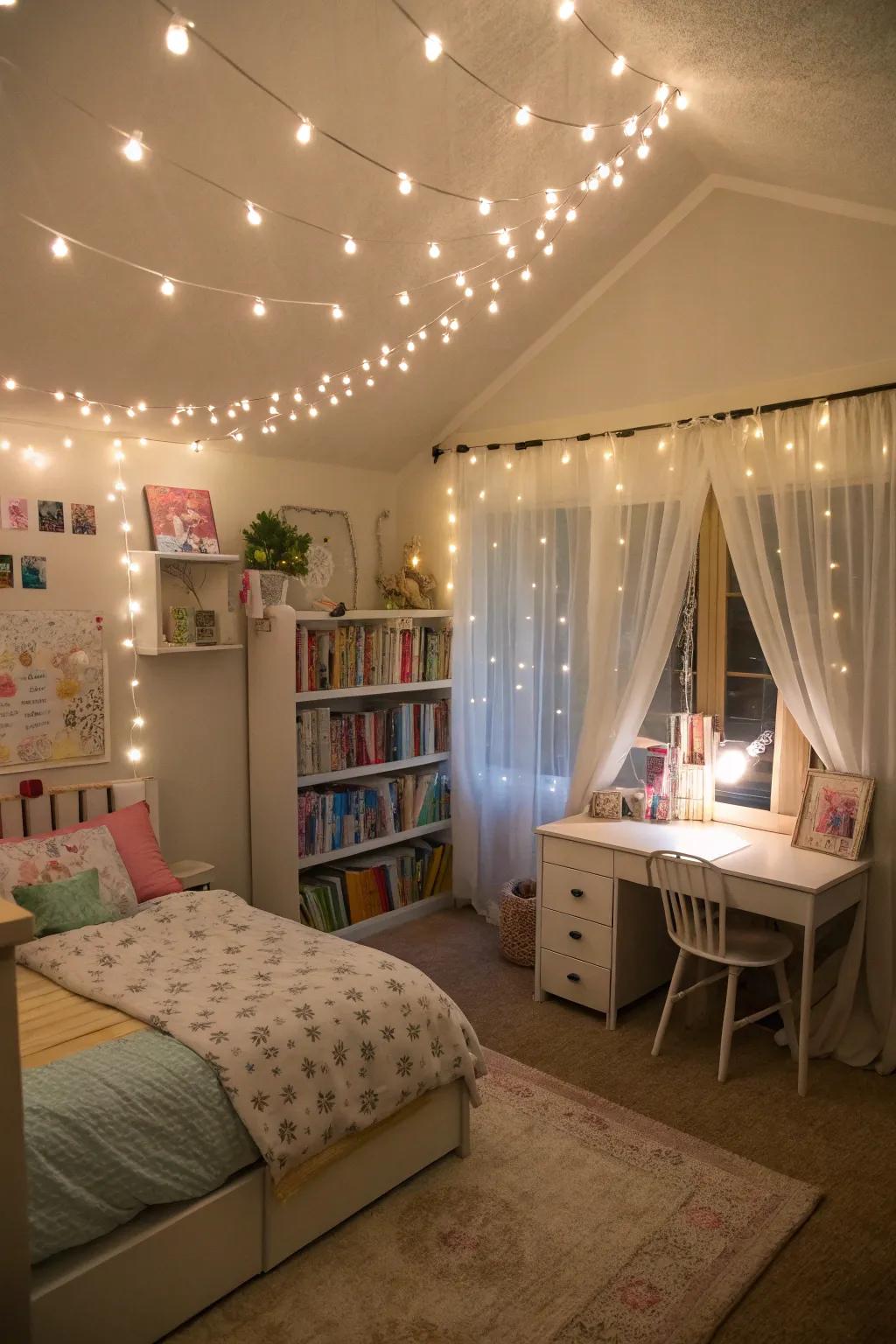 Many lighting options that improve the room's mood.