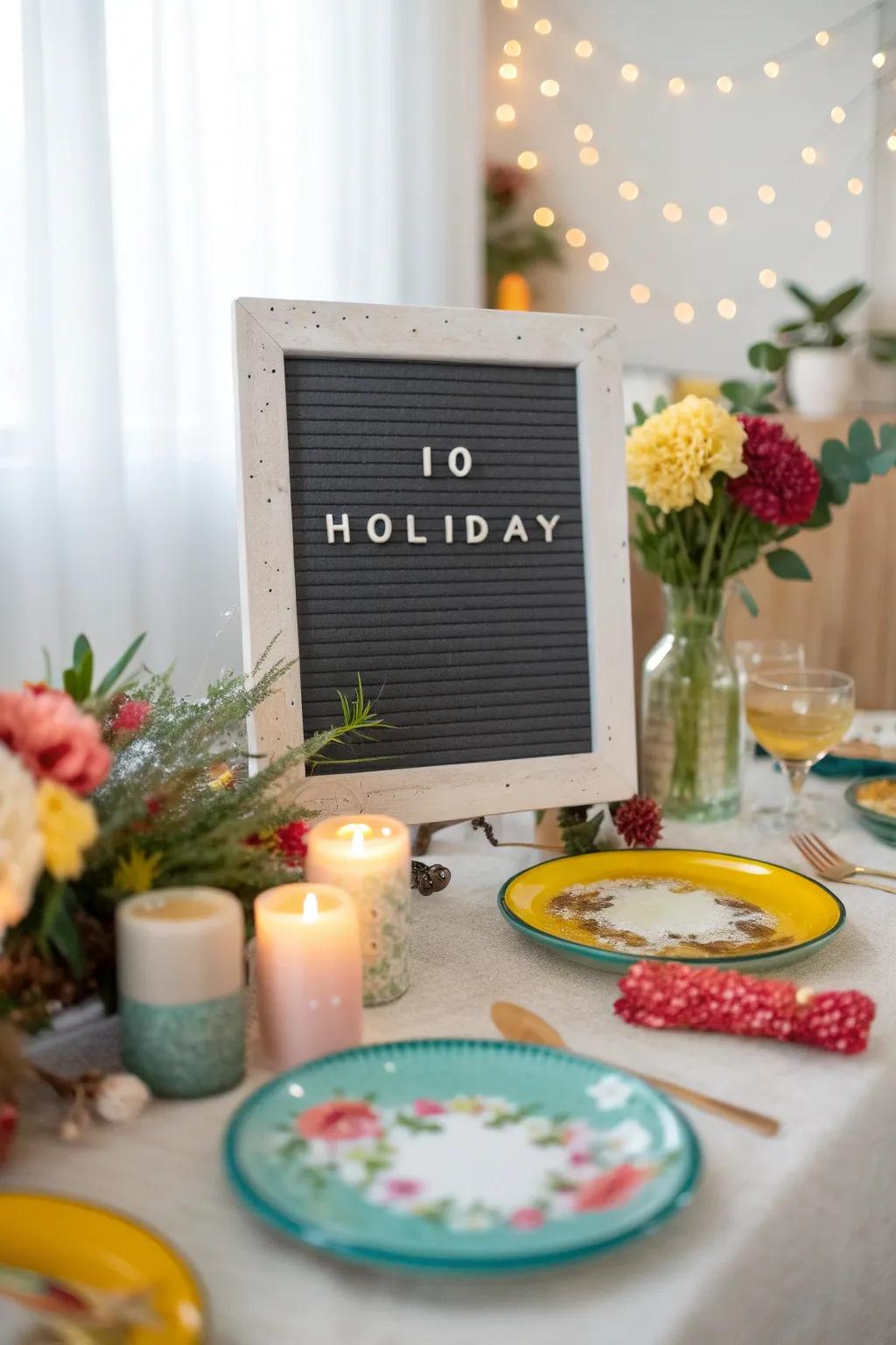 Count down the days to your favorite holidays on your board.