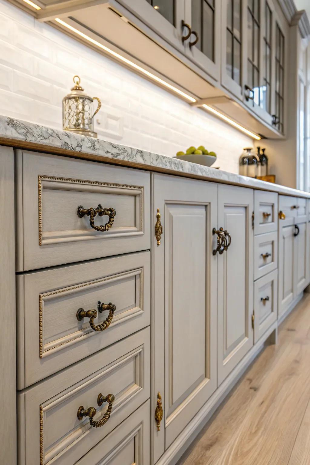Vintage fittings inject character and nostalgia.