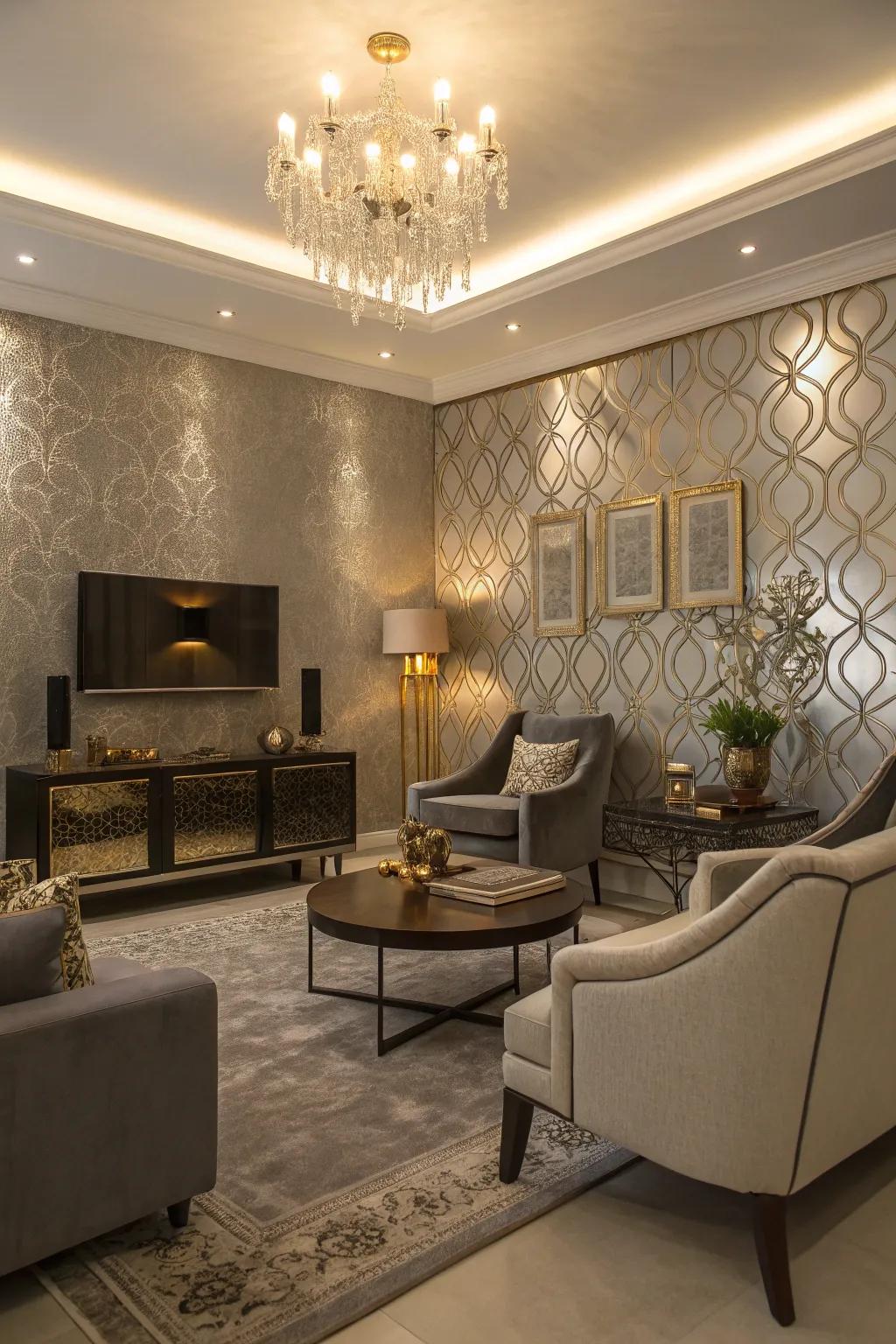 Reflective accents add a touch of understated glamour.