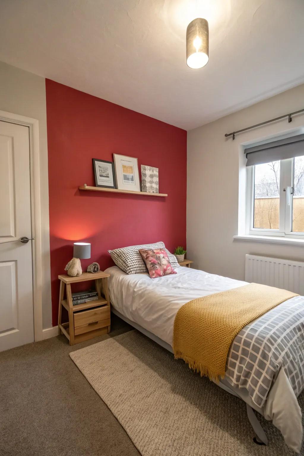 A focal wall adds a striking main point.