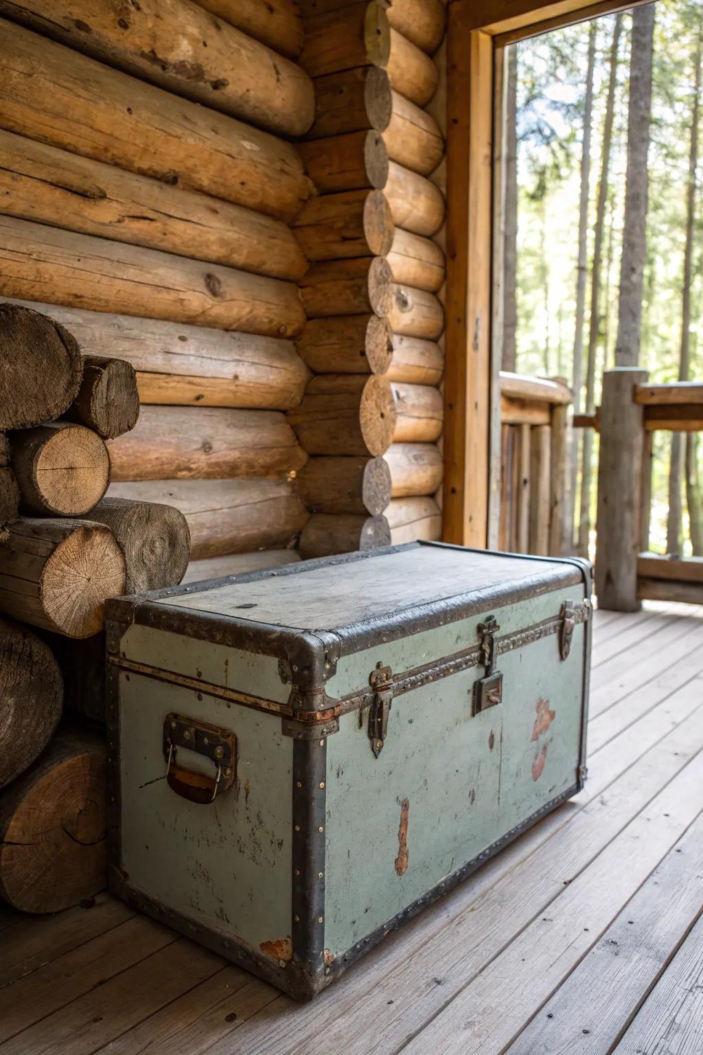 Worn paint methods reveal earthy beauty.