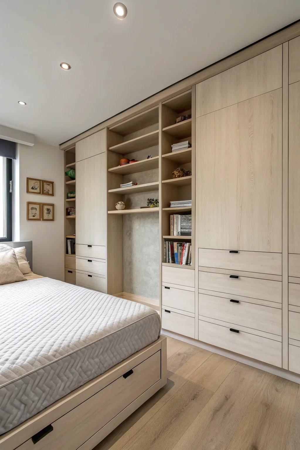 Integrated stowage helps maintain a pristine, minimalist look.