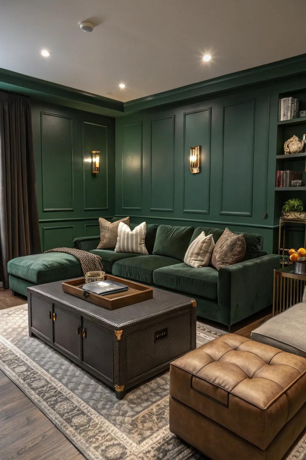 Versatile furniture enhances the practicality of a modern living room.