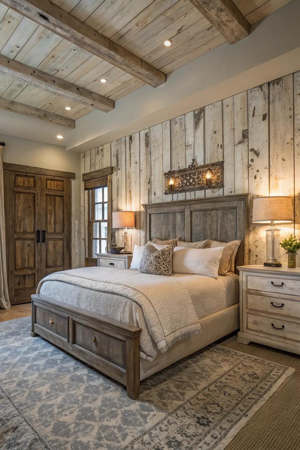Imperfections such as weathered timber impart authenticity and warmth.