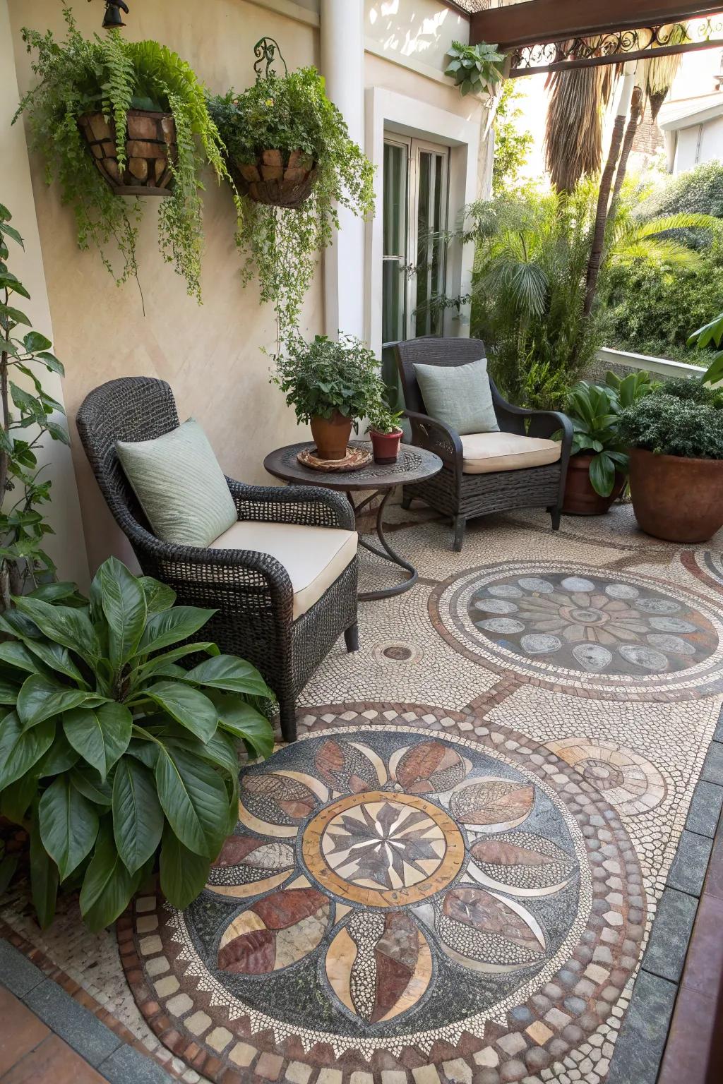 Stone arrangements breathe artistry and identity into patios.
