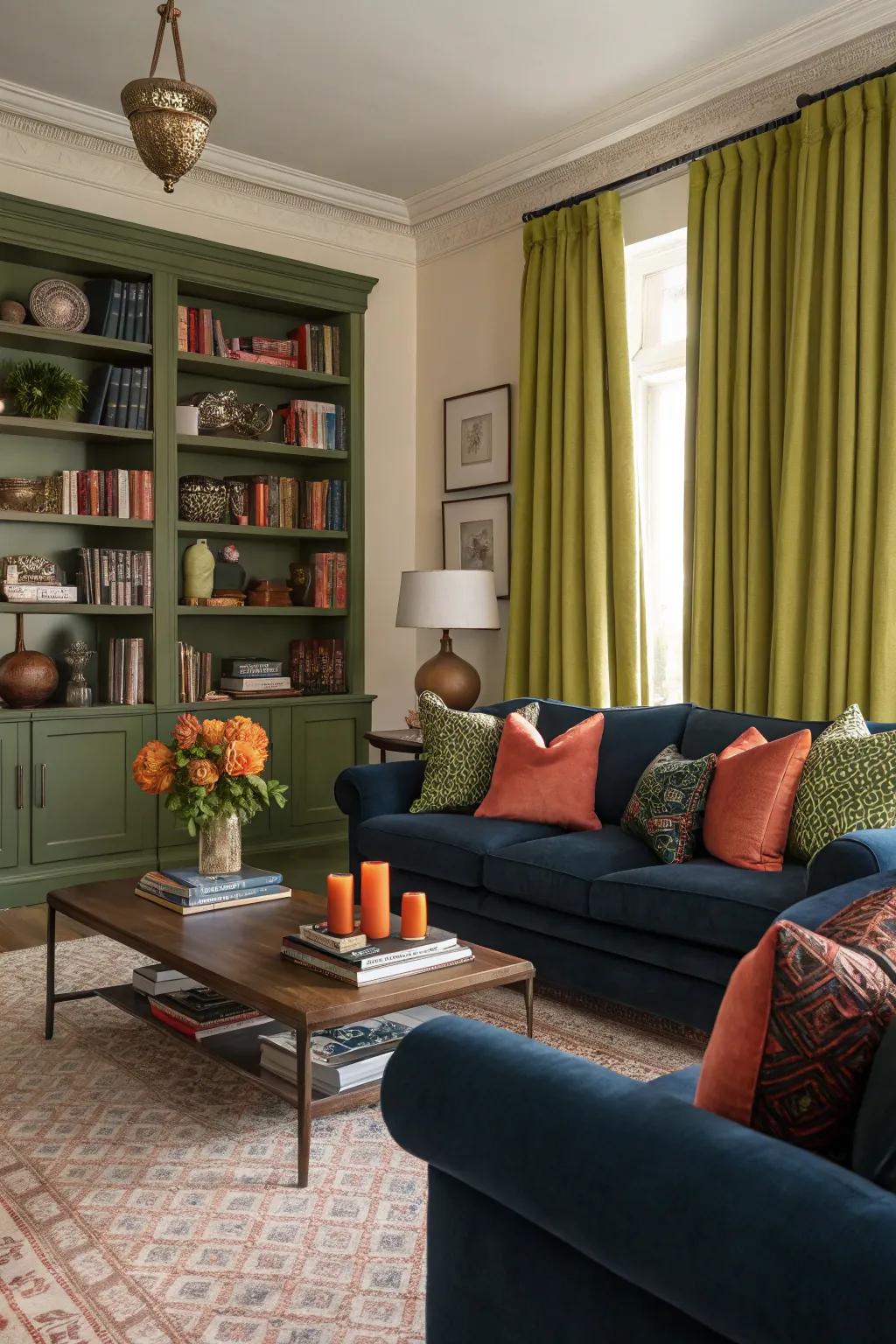Surprising shade bursts add energy without disrupting harmony.