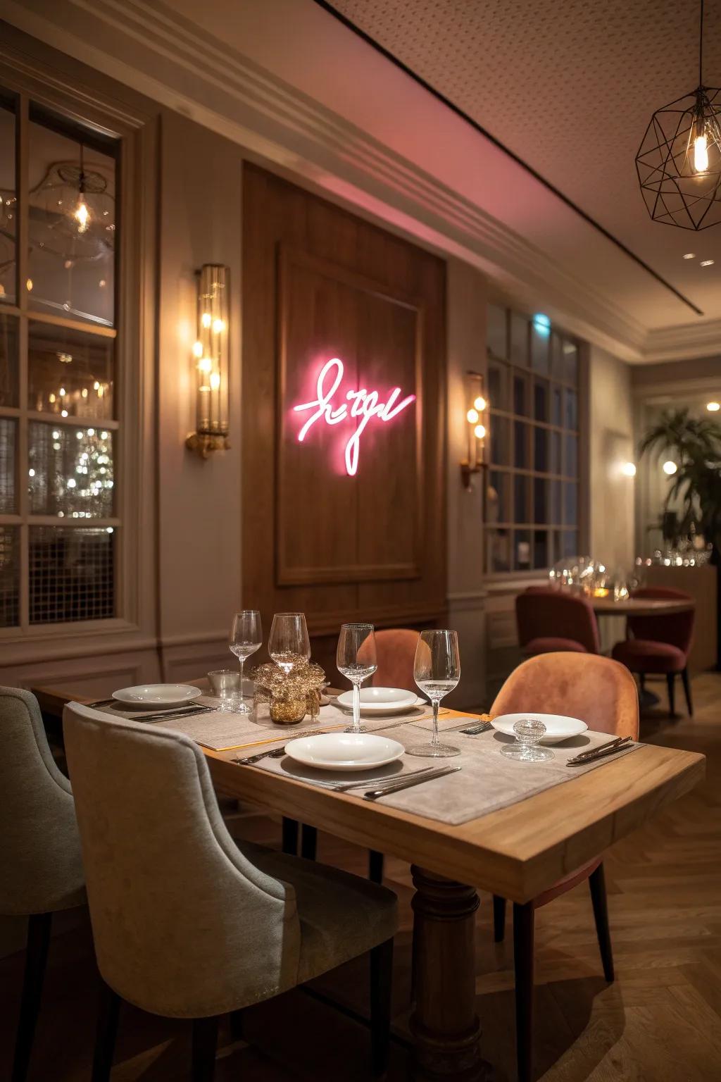 Craft dining ambiance with an elegant ray panel.