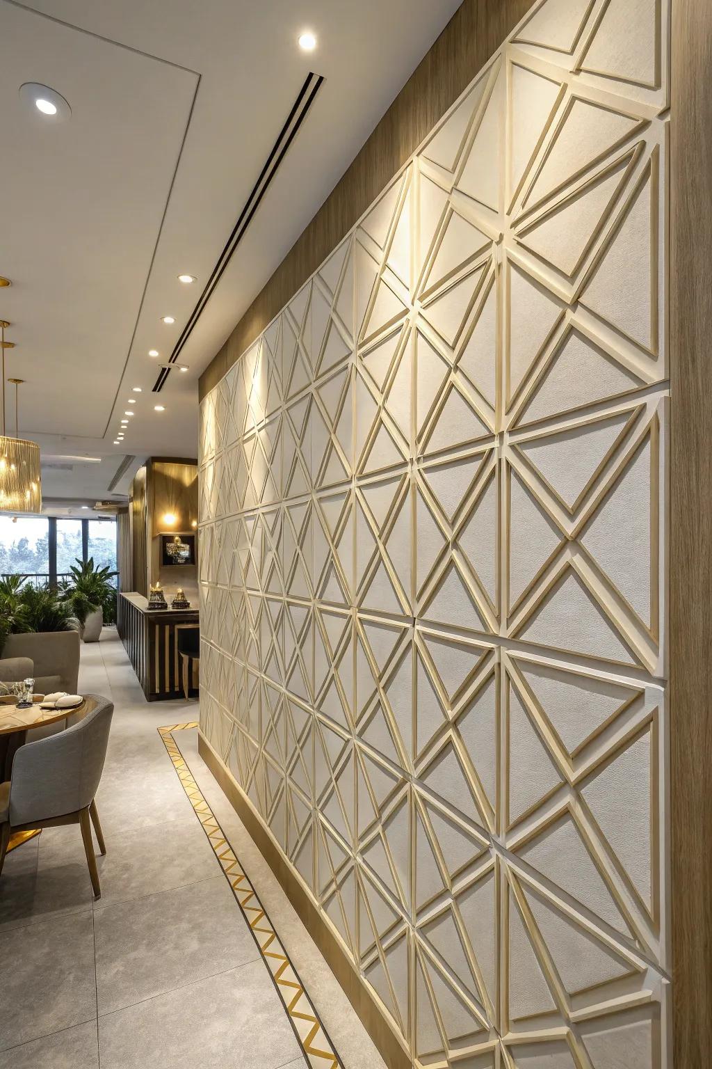 Geometric patterns bring a modern structure to your decor.