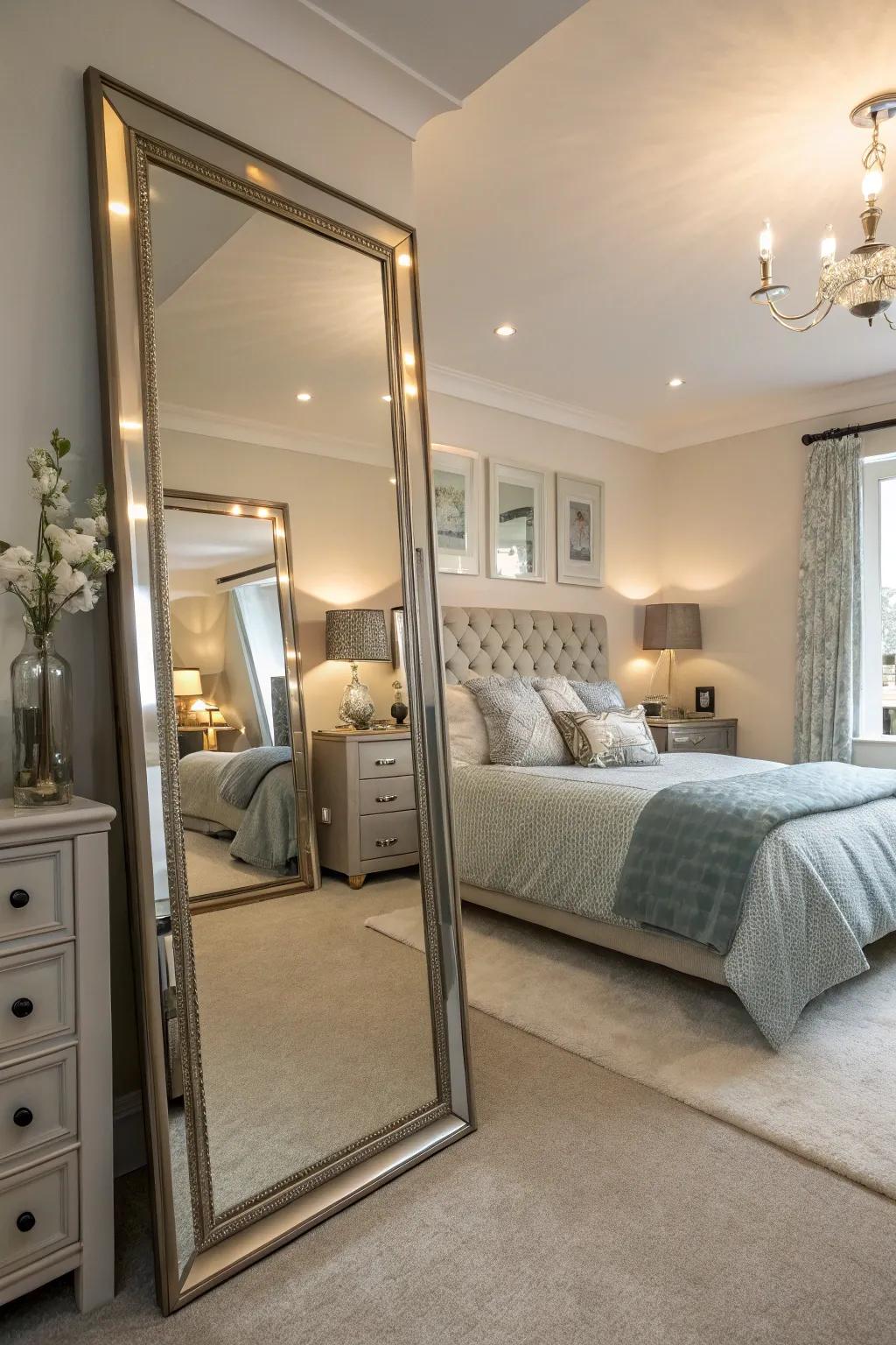 Reflectors can amplify the light and area within your bedroom.