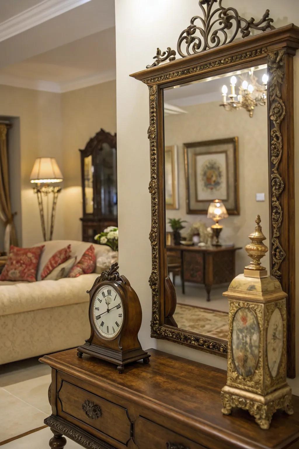 Period-style accessories enrich character and charm.