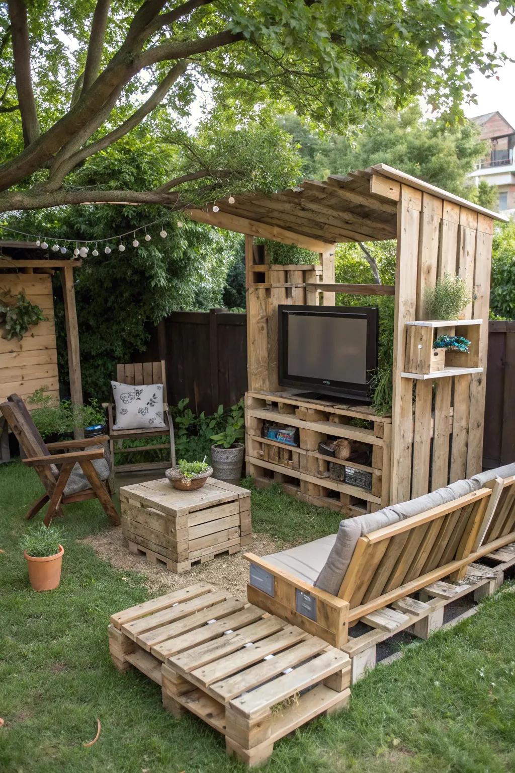 Get innovative with a DIY pallet TV enclosure project.