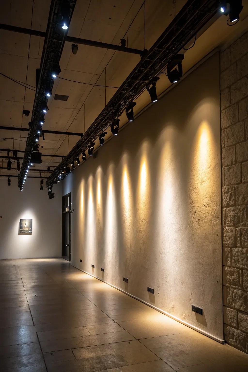 Employ accent lights to append drama to your space.