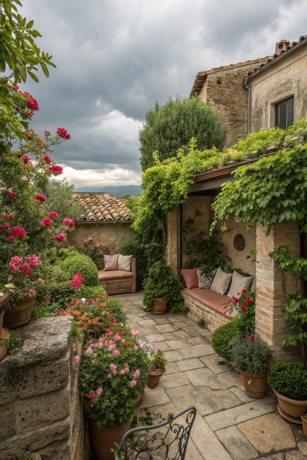 A secluded garden corner delivers a perfect hideaway.