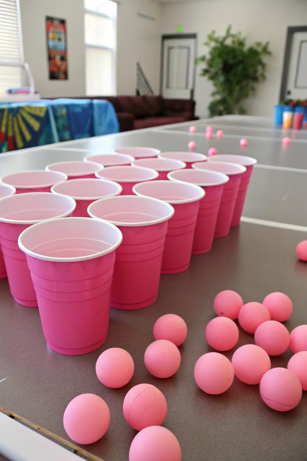 Roseate prosecco toss introduces a fun and festive element to the celebration.