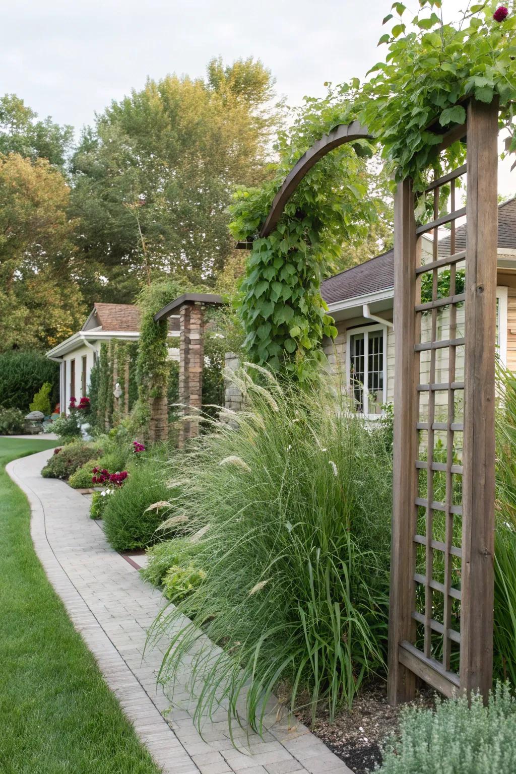 Elevated flora attributes draw the eye and introduce interest.