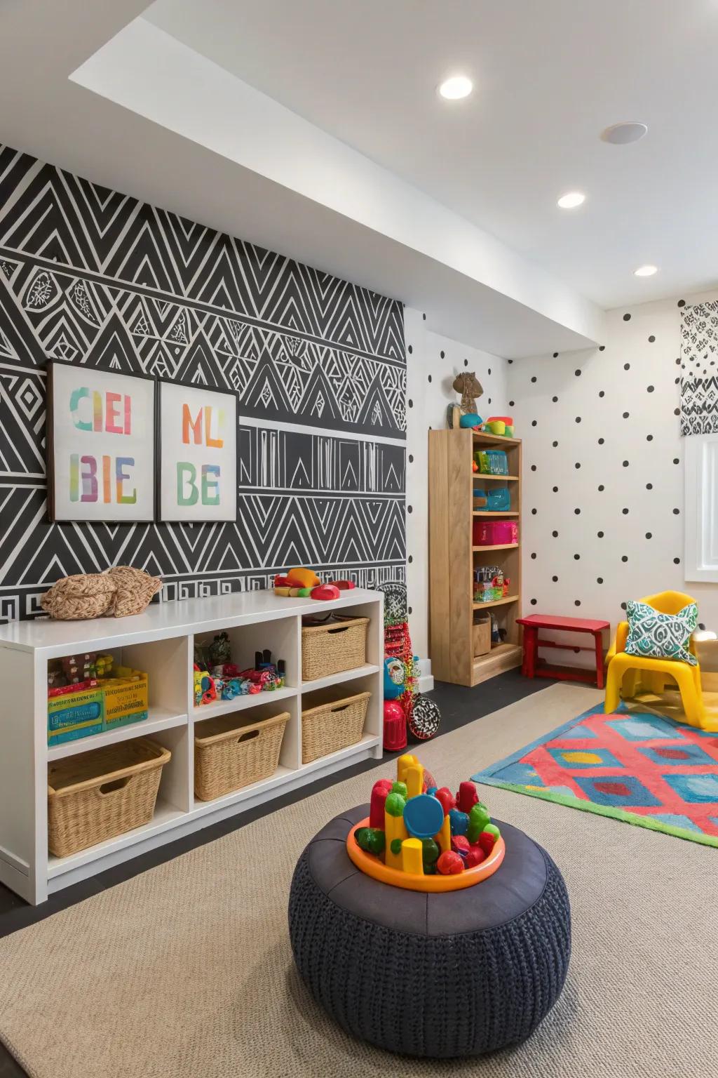 Harmonious contrasts offer a stylish and versatile backdrop.