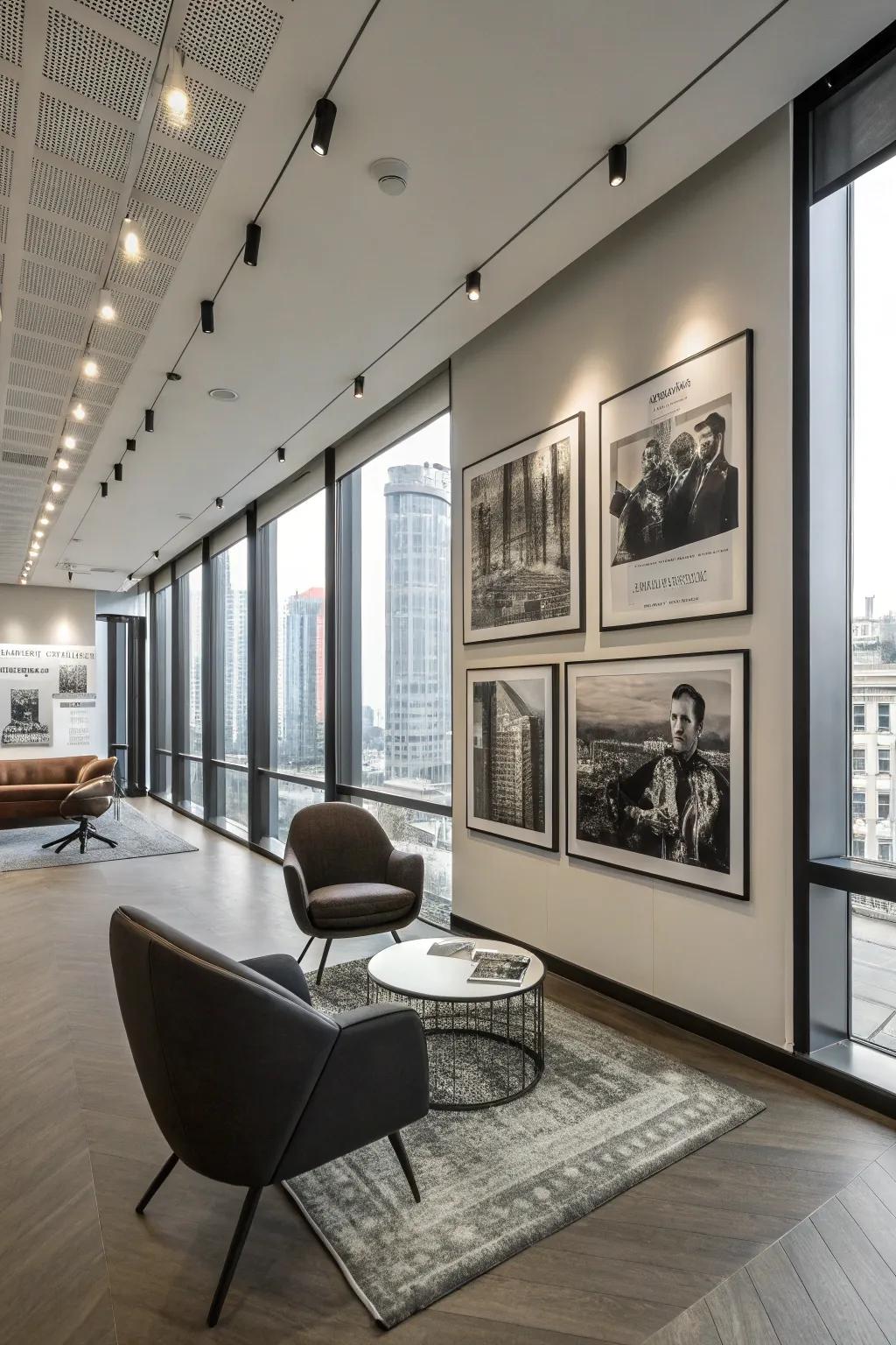 Monochrome posters incorporate an elegant hint to any space.
