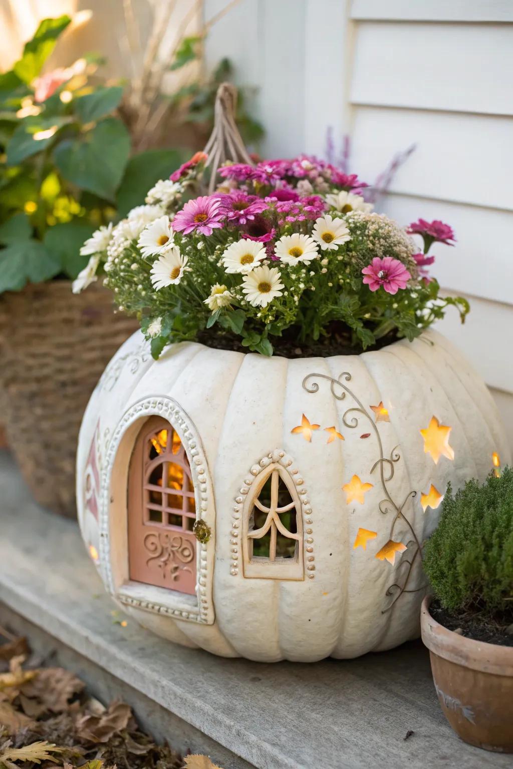 Enchant your garden with a touch of fairy magic! 🌸✨ #PumpkinFairyHouse #ScandiBoho