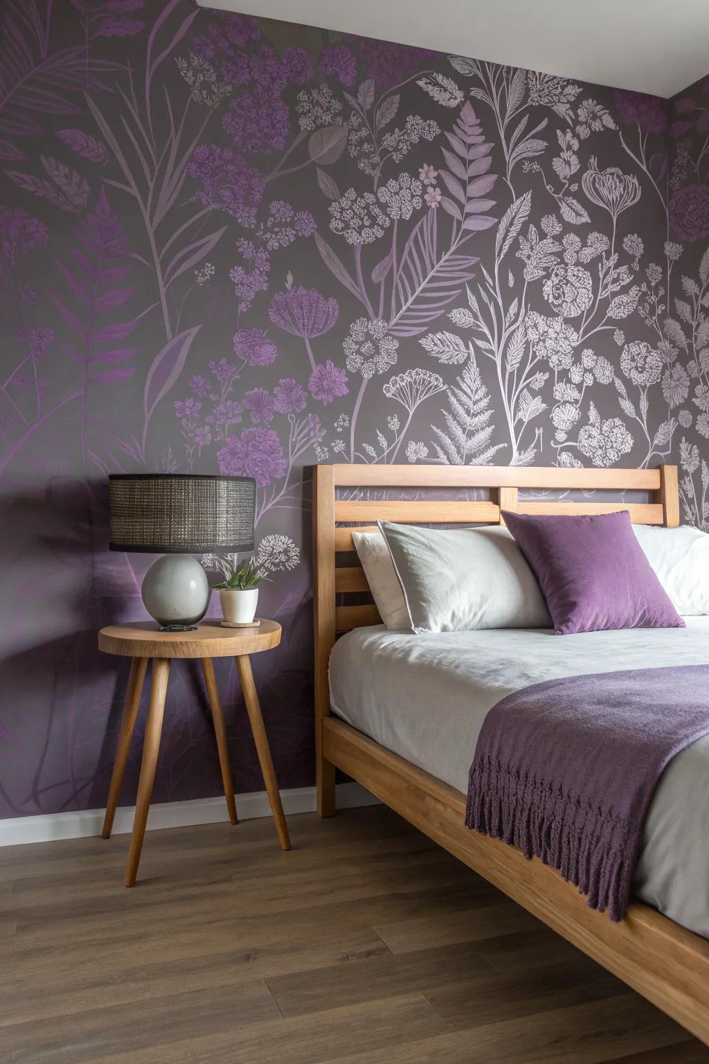 A strong wallpaper can redefine your bedroom's style, adding drama and appeal.